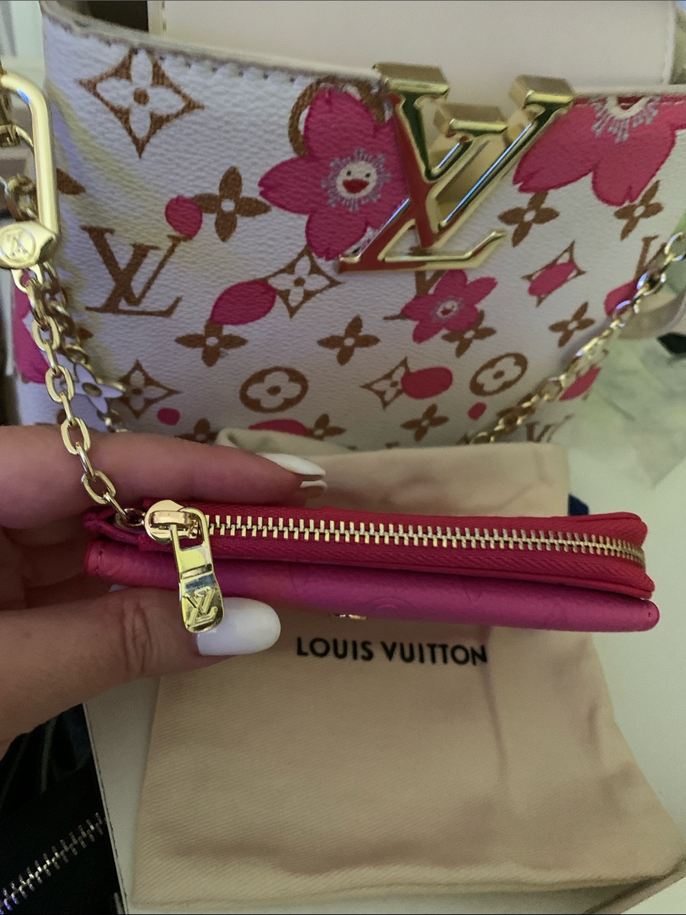 Pink Monogram Card & Key Holder - Picture 5 of 6